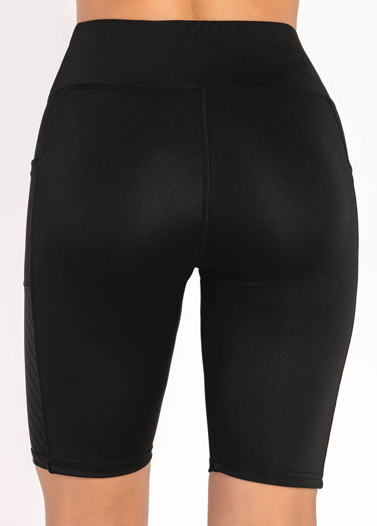 Pocket Mesh Stitching High Waisted Legging